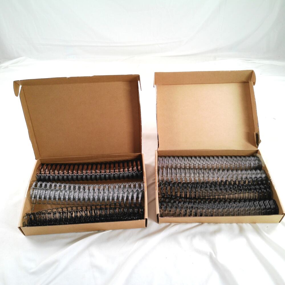 1" Mixed Color Metal Binding Rings Book Binder Coil Spiral Wire Lot